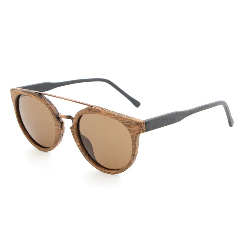 Vintage Acetate Wood Sunglasses For Men/Women High Quality Polarized Lens UV400 Classic Sun Glasses