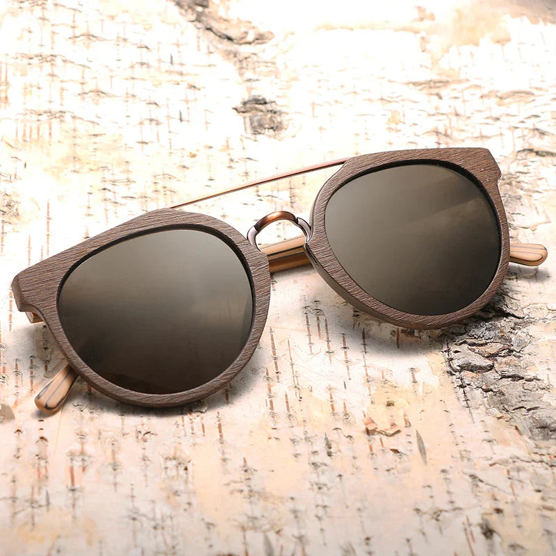 Vintage Acetate Wood Sunglasses For Men/Women High Quality Polarized Lens UV400 Classic Sun Glasses