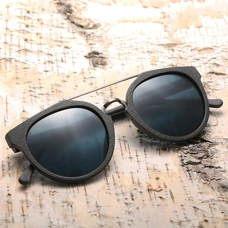 Vintage Acetate Wood Sunglasses For Men/Women High Quality Polarized Lens UV400 Classic Sun Glasses