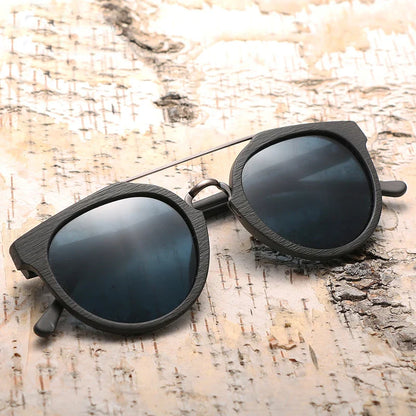 Vintage Acetate Wood Sunglasses For Men/Women High Quality Polarized Lens UV400 Classic Sun Glasses