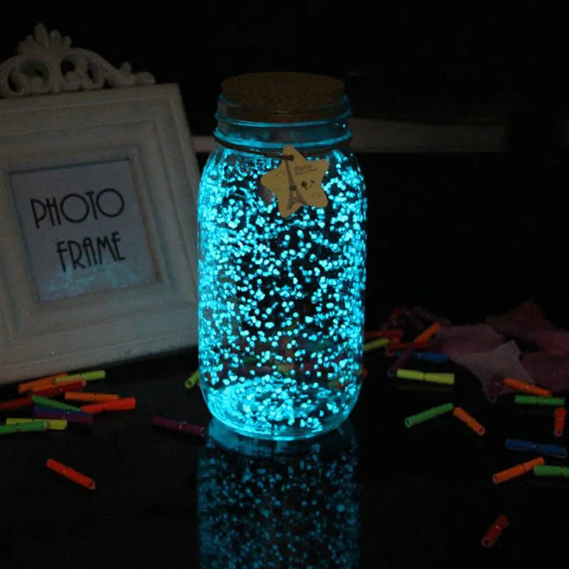 10g Party DIY Fluorescent Super luminous Particles Glow Pigment Bright Gravel Noctilucent Sand Glowing in the Dark Sand Powder