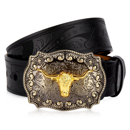 2024 Belts Without Buckle Two Layer Embossed Cowhide No Buckle Strap Pin Buckle Belt Body High Quality Male Belts Ideal Gifts