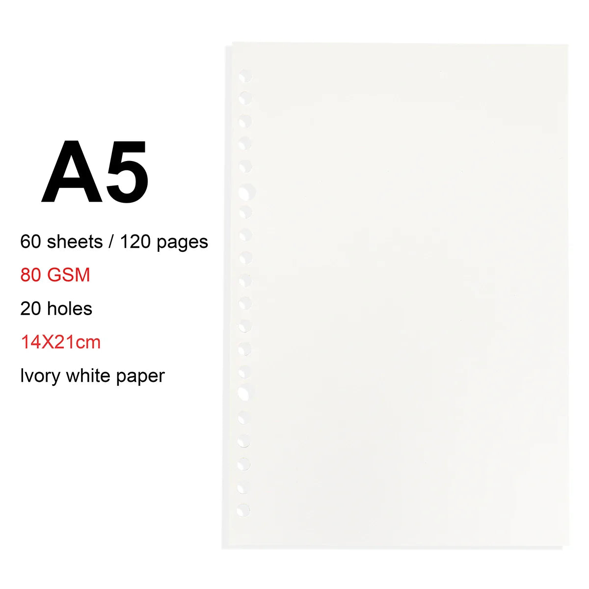 A4/B5/A5 Loose Leaf Refill Binder Notebook Blank/Line/Grid/Cornell Replacable Metal Ring Office&School Supplies Stationery