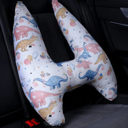 Cute Animal Pattern Kid Neck Head Support, U-Shape Children Travel Pillow Cushion for Car Seat, Safety Neck Pillow for Kids