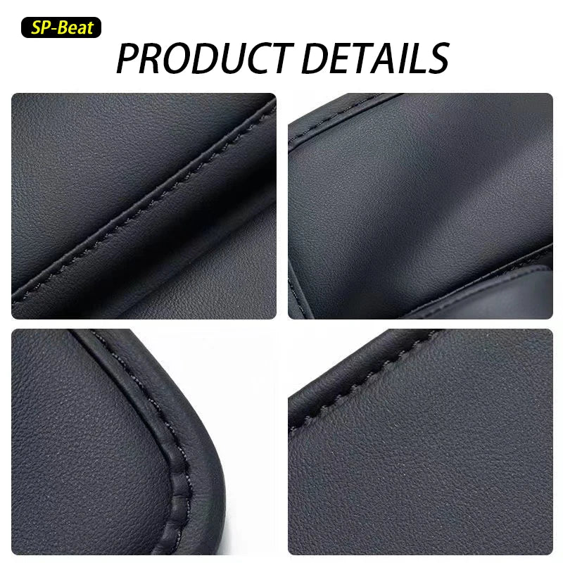 Leather car seat storage box, universal multifunctional console, side storage box with cup holder, car interior storage bag