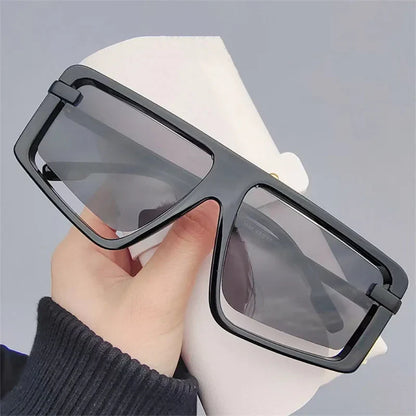 New Large Frame Joined Body Square Sunglasses Women's Brand Designer Fashion Sun Glasses Classic Men's Vintage Eyewear UV400