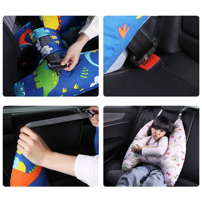 Cute Animal Pattern Kid Neck Head Support, U-Shape Children Travel Pillow Cushion for Car Seat, Safety Neck Pillow for Kids