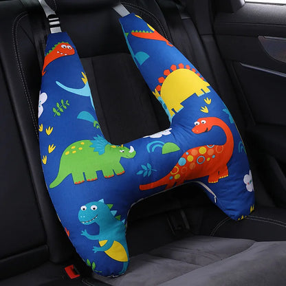 Cute Animal Pattern Kid Neck Head Support, U-Shape Children Travel Pillow Cushion for Car Seat, Safety Neck Pillow for Kids