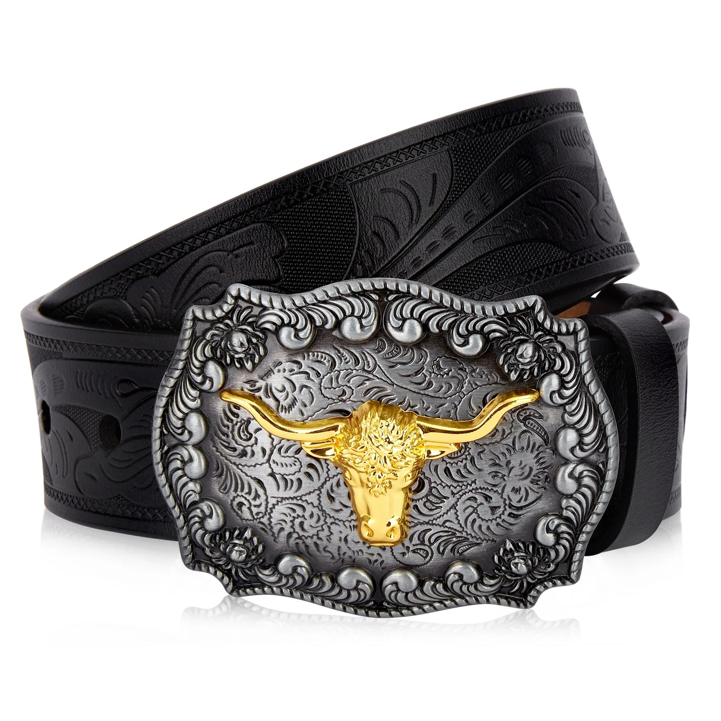 2024 Belts Without Buckle Two Layer Embossed Cowhide No Buckle Strap Pin Buckle Belt Body High Quality Male Belts Ideal Gifts