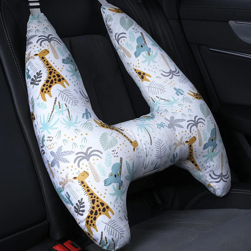 Cute Animal Pattern Kid Neck Head Support, U-Shape Children Travel Pillow Cushion for Car Seat, Safety Neck Pillow for Kids