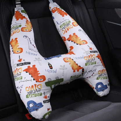 Cute Animal Pattern Kid Neck Head Support, U-Shape Children Travel Pillow Cushion for Car Seat, Safety Neck Pillow for Kids