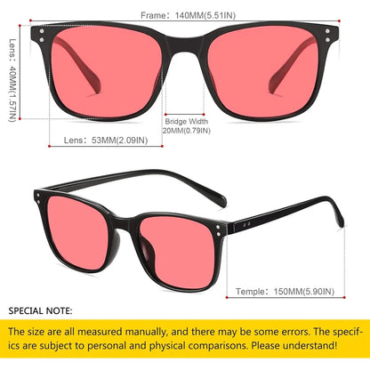 Polarized Retro Sunglasses For Women Men Classic Vintage Square Glasses Eyeware Thin Frame