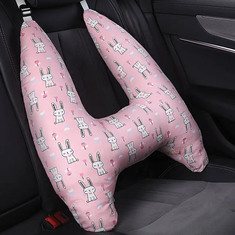 Cute Animal Pattern Kid Neck Head Support, U-Shape Children Travel Pillow Cushion for Car Seat, Safety Neck Pillow for Kids